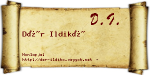 Dér Ildikó névjegykártya