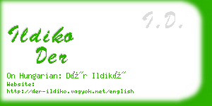 ildiko der business card